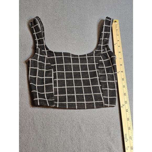 Haley & June Extra Small Women Crop Top Black White Tank Crop Top - Picture 7 of 9
